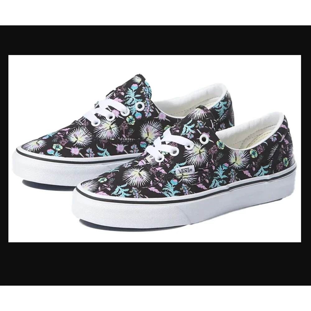 Vans Era Paradise Floral Sneakers W 8 M 6.5 Tropical Canvas Shoes Skater Lace Up